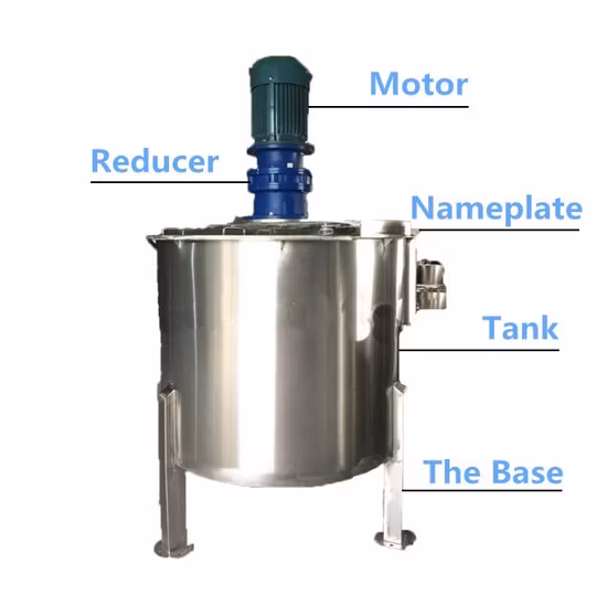 Equipo de mezcla industrial de alta calidad del acero inoxidable 304 500L con el tanque para el producto químico líquido