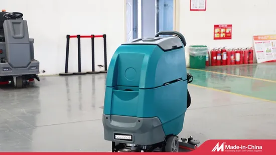 Equipo de limpieza con operador a pie aprobado por la CE para aeropuertos